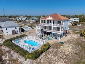 Exterior - LAUGHING GULLS "Formerly Coppertone" 4 BR 4.5 Bath Home w/Private Pool, Elevator and Hot Tub (St. George Island)