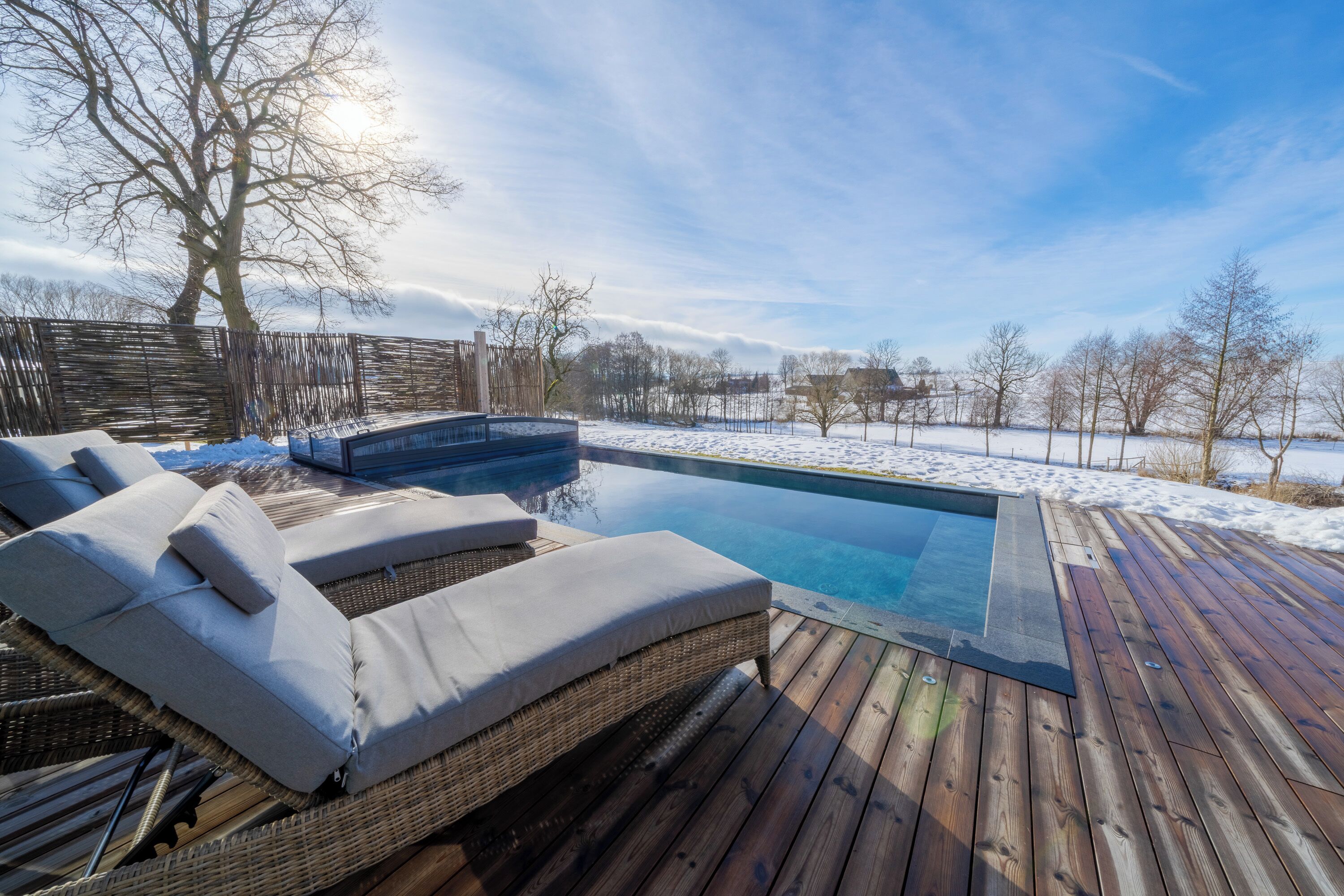 Outdoor pool, a heated pool