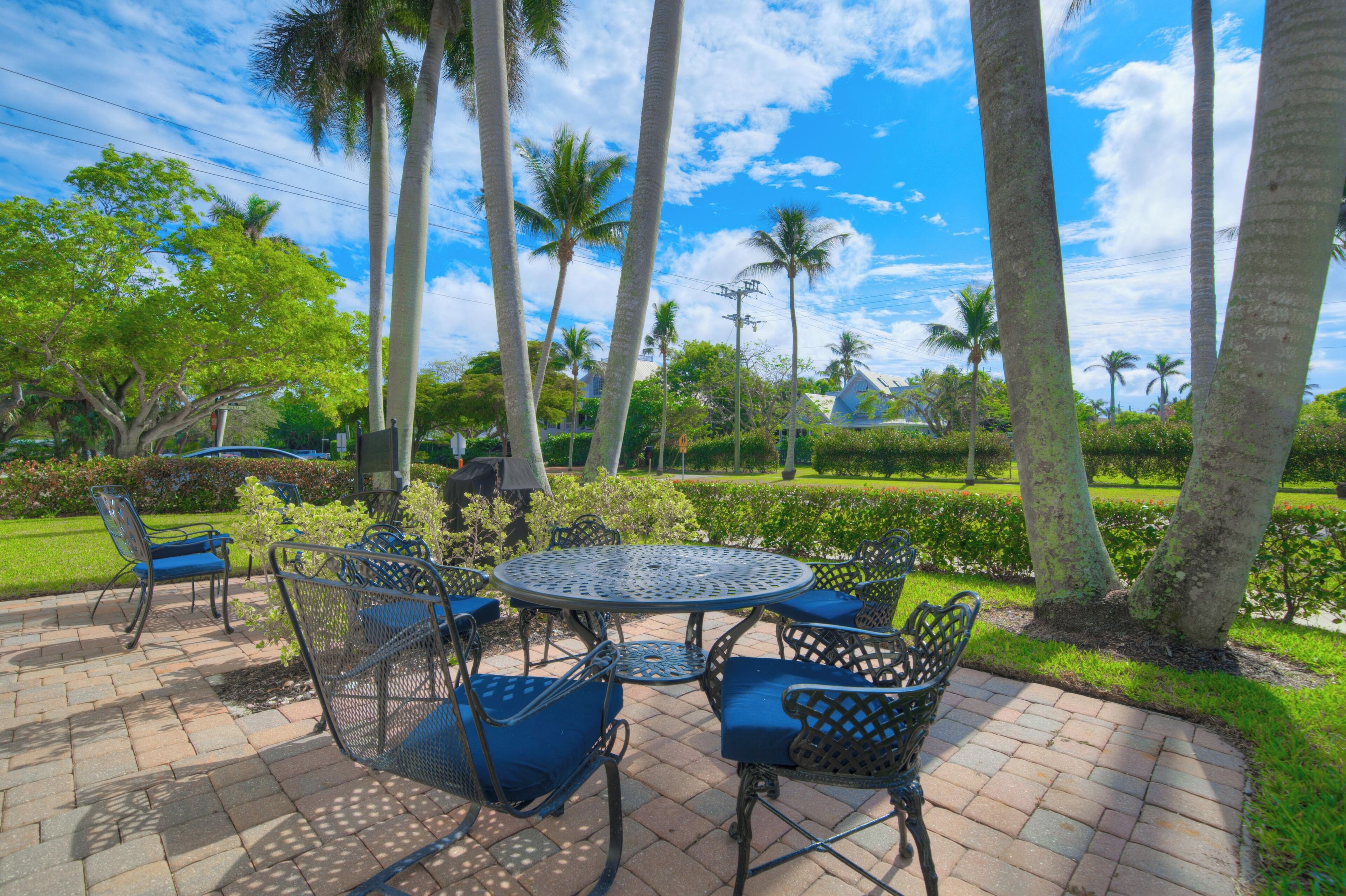 Condo, vista para o jardim | Terraço/pátio