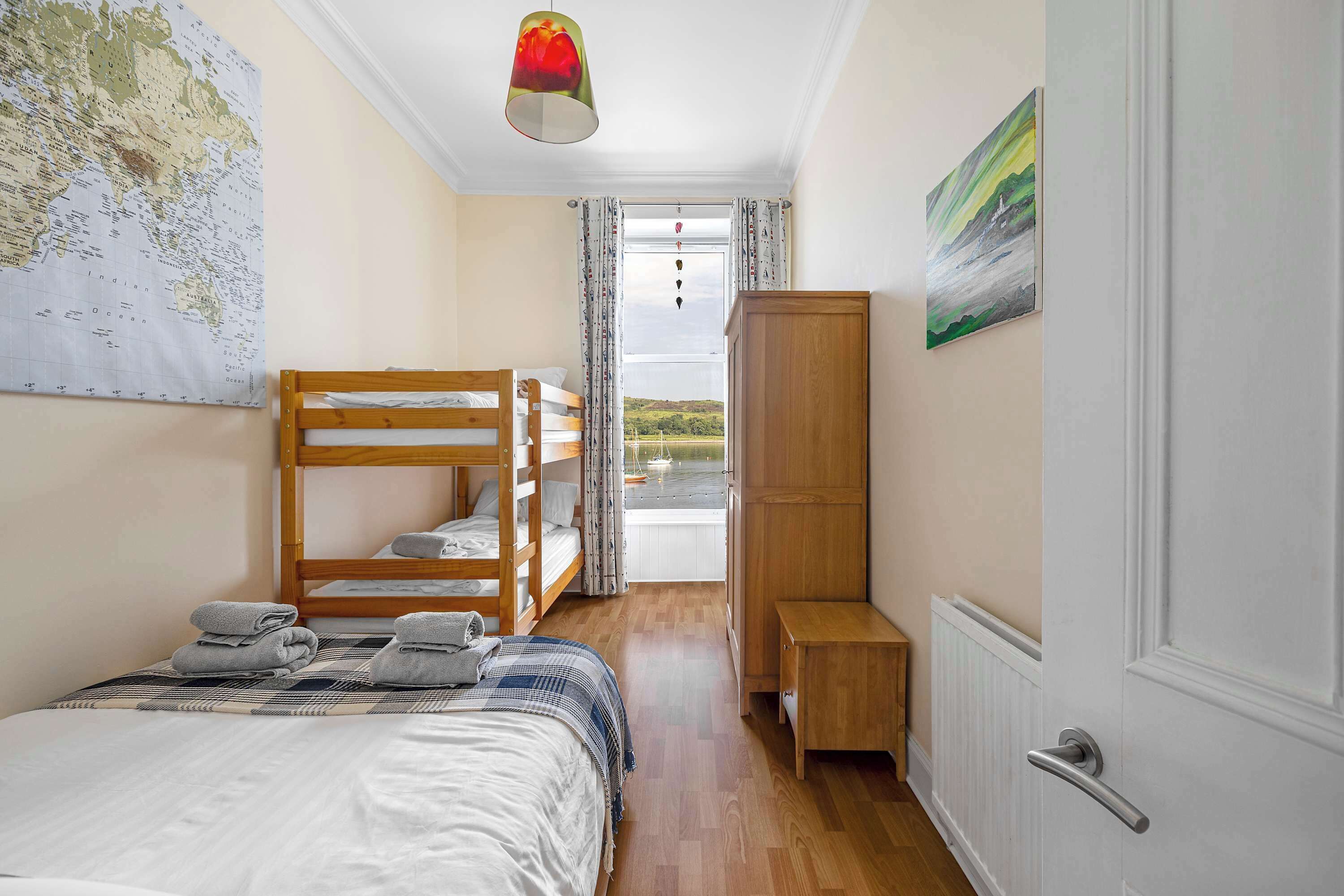 2 bedrooms, iron/ironing board, travel cot, WiFi