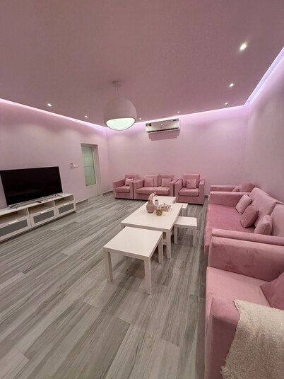 The pink private swimming pool chalet & villa