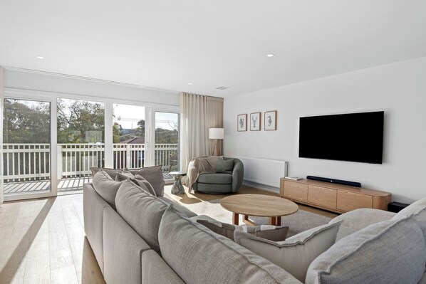 Smart TV, books, stereo