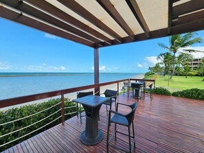 On the beach, white sand