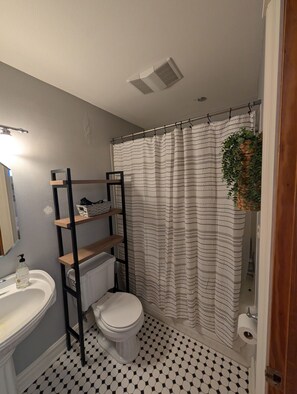 Hair dryer, towels