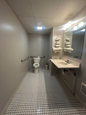 Towels, soap, shampoo, toilet paper