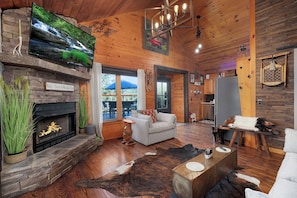 Smart TV, chimenea
