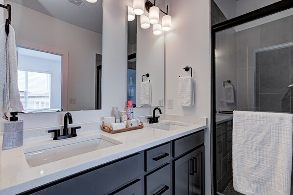 Shower, hair dryer