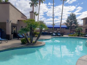 Una piscina riscaldata