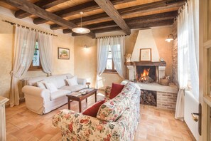 Chimenea, reproductor de DVD