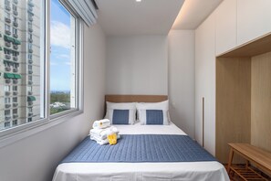 Blackout drapes, iron/ironing board, free WiFi