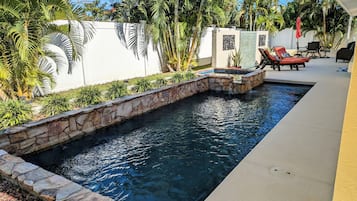 Outdoor pool, a heated pool