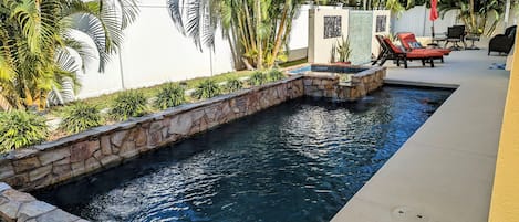 Outdoor pool, a heated pool