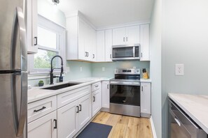 Microwave, oven, stovetop, dishwasher