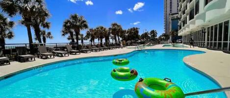 Indoor pool, outdoor pool