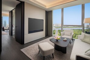 Suite, 1 King-Bett, Flussblick (Regency) | Wohnbereich