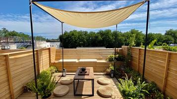 Quarto casal ou duplo conforto | Terraço/pátio