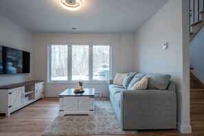 TV, fireplace, stereo