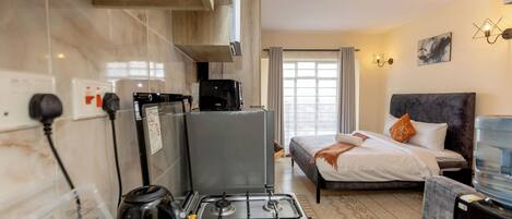 1 室のベッドルーム、アイロン / アイロン台、WiFi、ベッドシーツ