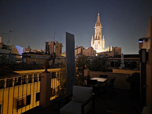 Spectacular rooftop with cathedral views and BBQ