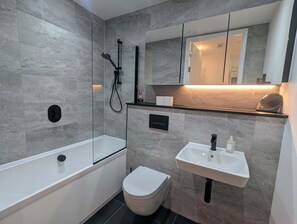 Shower, hair dryer