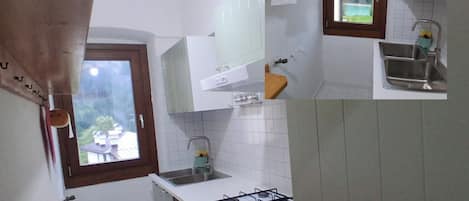 Frigorifero, forno, piano cottura, macchina per tè/caffè