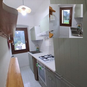 Frigorifero, forno, piano cottura, macchina per tè/caffè