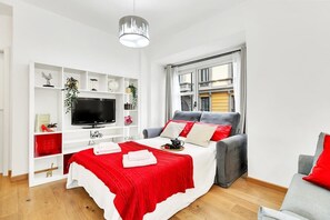 1 makuuhuone, silitysrauta/-lauta, ilmainen Wi-Fi, vuodevaatteet