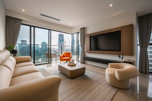 Luxury Apartment, 3 Bedrooms, Balcony, City View | Hypo-allergenic bedding, minibar, desk, laptop workspace - Luxury Metropole Riverside Apartment (Ho Chi Minh)