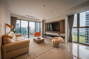Luxury Apartment, 3 Bedrooms, Balcony, City View | View from room