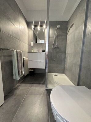 Shower, hair dryer