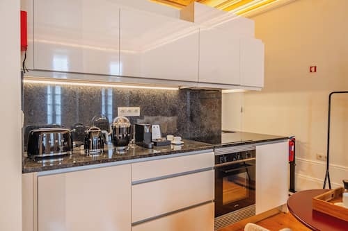 Monolocale Classic | Cucina privata | Mini-frigorifero, microonde, forno, piano cottura