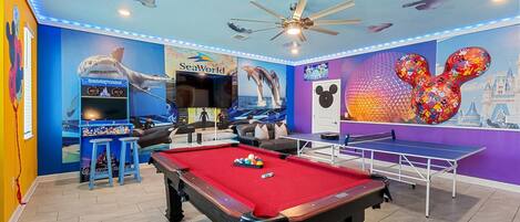 Casa, varias camas, acceso a la alberca, vista a la alberca (DPL1194) | Sala de juegos