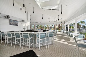 Outdoor banquet area