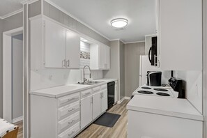 Microwave, oven, stovetop, dishwasher