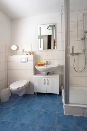 Shower, hair dryer