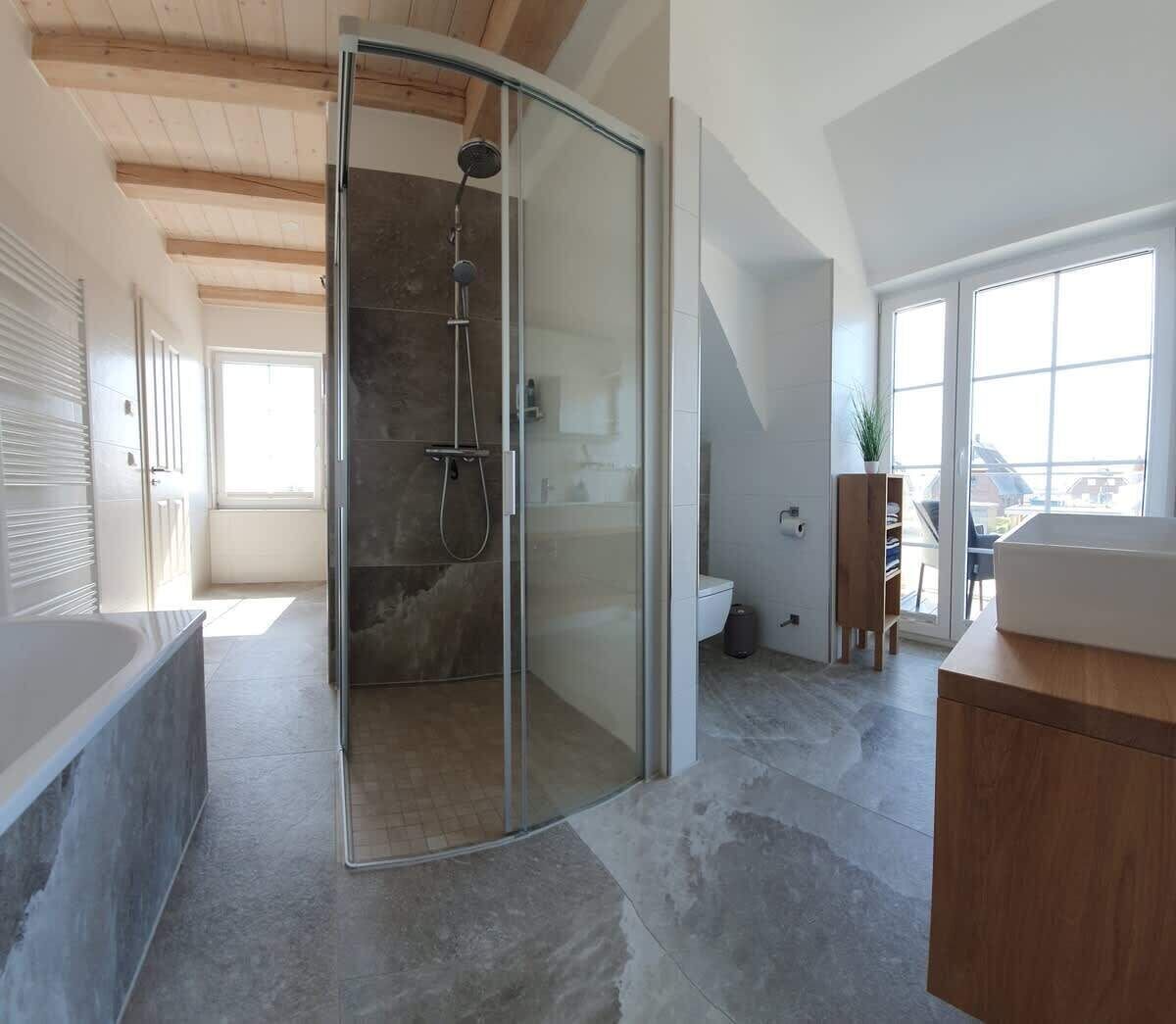 Shower, hair dryer