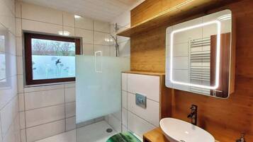 Shower, hair dryer