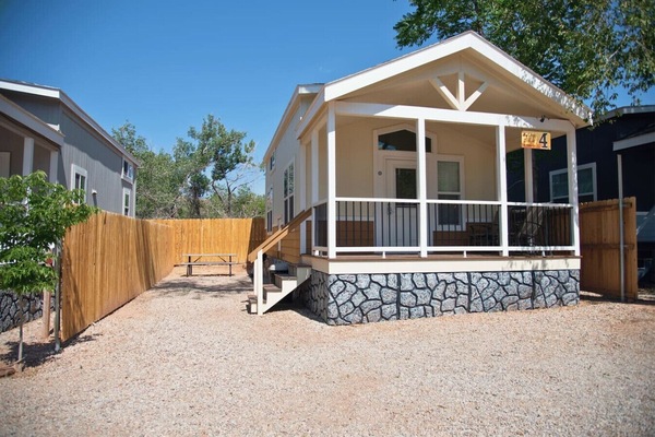 Exterior of Corona Arch Cabin at Edge of the Desert in Moab