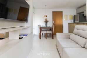 Basic Apartment | Living area | 32-inch Smart TV with digital channels
