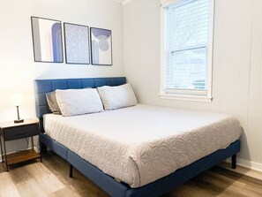 3 bedrooms, iron/ironing board, travel cot, WiFi