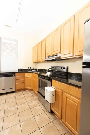 Microwave, oven, stovetop, dishwasher