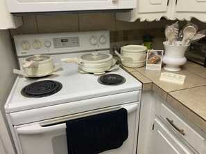 Microwave, oven, stovetop, dishwasher