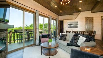 TV, fireplace, video games