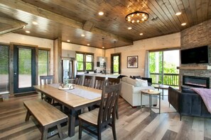 TV, fireplace, video games