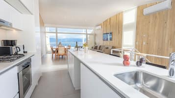 Luxury-Penthouse | Eigene Küche | Kühlschrank, Wasserkocher