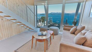 Superior-Apartment, Balkon, Seeblick | Blick auf den See
