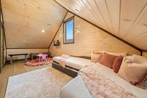 3 bedrooms, iron/ironing board, travel cot, WiFi