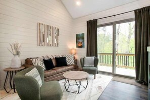 TV, fireplace, foosball