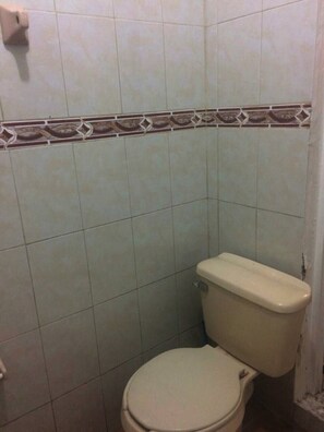 Shower, soap, toilet paper