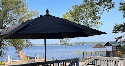 Secluded Lakefront Cabin on 1 acre lot with 200' of private shoreline with dock
